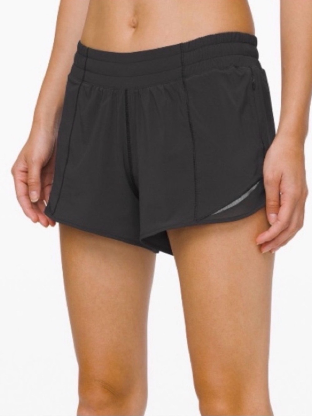 Lululemon Hotty Hot Shorts Black 3.5” Inseam Lined Run Gym Size 6